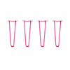 DIY Hairpin Legs Hairpin Legs 18" / Fuchsia / 1/2" Hairpin Legs Set of 4, 2-Rod Design - Fuchsia Powder Coated Finish