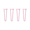 Hairpin Legs Set of 4, 2-Rod Design - Fuchsia Powder Coated Finish