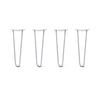 Hairpin Legs Set of 4, 2-Rod Design - Grey Powder Coated Finish