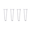 DIY Hairpin Legs Hairpin Legs 18" / Grey / 1/2" Hairpin Legs Set of 4, 2-Rod Design - Grey Powder Coated Finish
