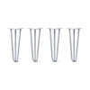 DIY Hairpin Legs Hairpin Legs 18" / Grey / 1/2" Hairpin Legs Set of 4, 3-Rod Design - Grey Powder Coated Finish