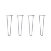 Hairpin Legs Set of 4, 2-Rod Design - Grey Powder Coated Finish