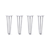 DIY Hairpin Legs Hairpin Legs 18" / Grey / 3/8" Hairpin Legs Set of 4, 3-Rod Design - Grey Powder Coated Finish