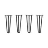 DIY Hairpin Legs Hairpin Legs 18" / Jet Black Satin / 1/2" Hairpin Legs Set of 4, 3-Rod Design - Jet Black Satin Powder Coated Finish
