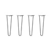 DIY Hairpin Legs Hairpin Legs 18" / Jet Black Satin / 3/8" Hairpin Legs Set of 4, 2-Rod Design - Jet Black Satin Powder Coated Finish