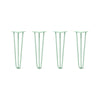 Hairpin Legs Set of 4, 3-Rod Design - Mint Powder Coated Finish