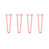 DIY Hairpin Legs Hairpin Legs 18" / Orange / Red / 1/2" Hairpin Legs Set of 4, 2-Rod Design - Orange-Red Powder Coated Finish