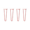 DIY Hairpin Legs Hairpin Legs 18" / Orange / Red / 3/8" Hairpin Legs Set of 4, 2-Rod Design - Orange-Red Powder Coated Finish