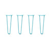 DIY Hairpin Legs Hairpin Legs 18" / Teal / 1/2" Hairpin Legs Set of 4, 2-Rod Design - Teal Powder Coated Finish