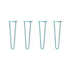 DIY Hairpin Legs Hairpin Legs 18" / Teal / 3/8" Hairpin Legs Set of 4, 2-Rod Design - Teal Powder Coated Finish