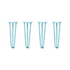 DIY Hairpin Legs Hairpin Legs 18" / Teal / 3/8" Hairpin Legs Set of 4, 3-Rod Design - Teal Powder Coated Finish