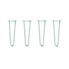 DIY Hairpin Legs Hairpin Legs 18" / Turquoise / 1/2" Hairpin Legs Set of 4, 2-Rod Design - Turquoise Powder Coated Finish