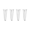 DIY Hairpin Legs Hairpin Legs 18" / White / 1/2" Hairpin Legs Set of 4, 3-Rod Design - White Powder Coated Finish
