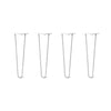DIY Hairpin Legs Hairpin Legs 18" / White / 3/8" Hairpin Legs Set of 4, 2-Rod Design - White Powder Coated Finish