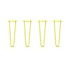 DIY Hairpin Legs Hairpin Legs 18" / Yellow / 1/2" Hairpin Legs Set of 4, 2-Rod Design - Yellow Powder Coated Finish