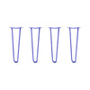 DIY Hairpin Legs Hairpin Legs 19" / Blue / 1/2" Hairpin Legs Set of 4, 2-Rod Design - Blue Powder Coated Finish