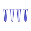 DIY Hairpin Legs Hairpin Legs 19" / Blue / 1/2" Hairpin Legs Set of 4, 3-Rod Design - Blue Powder Coated Finish