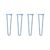 DIY Hairpin Legs Hairpin Legs 19" / Blue / 3/8" Hairpin Legs Set of 4, 2-Rod Design - Blue Powder Coated Finish