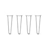 DIY Hairpin Legs Hairpin Legs 19" / Clear / 1/2" Hairpin Legs Set of 4, 2-Rod Design - Clear Coated Finish