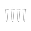 DIY Hairpin Legs Hairpin Legs 19" / Clear / 3/8" Hairpin Legs Set of 4, 2-Rod Design - Clear Coated Finish