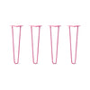 Hairpin Legs Set of 4, 2-Rod Design - Fuchsia Powder Coated Finish