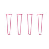 DIY Hairpin Legs Hairpin Legs 19" / Fuchsia / 3/8" Hairpin Legs Set of 4, 2-Rod Design - Fuchsia Powder Coated Finish