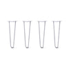 Hairpin Legs Set of 4, 2-Rod Design - Grey Powder Coated Finish