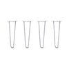 DIY Hairpin Legs Hairpin Legs 19" / Grey / 1/2" Hairpin Legs Set of 4, 2-Rod Design - Grey Powder Coated Finish