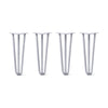 DIY Hairpin Legs Hairpin Legs 19" / Grey / 1/2" Hairpin Legs Set of 4, 3-Rod Design - Grey Powder Coated Finish