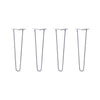 Hairpin Legs Set of 4, 2-Rod Design - Grey Powder Coated Finish