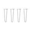 DIY Hairpin Legs Hairpin Legs 19" / Grey / 3/8" Hairpin Legs Set of 4, 2-Rod Design - Grey Powder Coated Finish