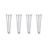 DIY Hairpin Legs Hairpin Legs 19" / Grey / 3/8" Hairpin Legs Set of 4, 3-Rod Design - Grey Powder Coated Finish