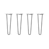 DIY Hairpin Legs Hairpin Legs 19" / Jet Black Satin / 3/8" Hairpin Legs Set of 4, 2-Rod Design - Jet Black Satin Powder Coated Finish