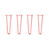 DIY Hairpin Legs Hairpin Legs 19" / Orange / Red / 1/2" Hairpin Legs Set of 4, 2-Rod Design - Orange-Red Powder Coated Finish