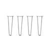 DIY Hairpin Legs Hairpin Legs 19" / Raw Steel / 1/2" Hairpin Legs Set of 4, 2-Rod Design - Raw Steel