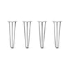DIY Hairpin Legs Hairpin Legs 19" / Raw Steel / 3/8" Hairpin Legs Set of 4, 3-Rod Design - Raw Steel