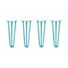 DIY Hairpin Legs Hairpin Legs 19" / Teal / 1/2" Hairpin Legs Set of 4, 3-Rod Design - Teal Powder Coated Finish