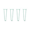 Hairpin Legs Set of 4, 2-Rod Design - Turquoise Powder Coated Finish