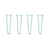 DIY Hairpin Legs Hairpin Legs 19" / Turquoise / 1/2" Hairpin Legs Set of 4, 2-Rod Design - Turquoise Powder Coated Finish