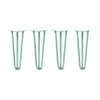 DIY Hairpin Legs Hairpin Legs 19" / Turquoise / 1/2" Hairpin Legs Set of 4, 3-Rod Design - Turquoise Powder Coated Finish