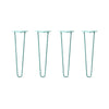DIY Hairpin Legs Hairpin Legs 19" / Turquoise / 3/8" Hairpin Legs Set of 4, 2-Rod Design - Turquoise Powder Coated Finish