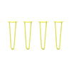 DIY Hairpin Legs Hairpin Legs 19" / Yellow / 1/2" Hairpin Legs Set of 4, 2-Rod Design - Yellow Powder Coated Finish