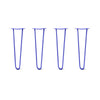 DIY Hairpin Legs Hairpin Legs 20" / Blue / 1/2" Hairpin Legs Set of 4, 2-Rod Design - Blue Powder Coated Finish