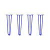 DIY Hairpin Legs Hairpin Legs 20" / Blue / 3/8" Hairpin Legs Set of 4, 3-Rod Design - Blue Powder Coated Finish