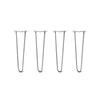 DIY Hairpin Legs Hairpin Legs 20" / Clear / 1/2" Hairpin Legs Set of 4, 2-Rod Design - Clear Coated Finish