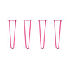 DIY Hairpin Legs Hairpin Legs 20" / Fuchsia / 1/2" Hairpin Legs Set of 4, 2-Rod Design - Fuchsia Powder Coated Finish