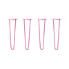 Hairpin Legs Set of 4, 2-Rod Design - Fuchsia Powder Coated Finish