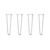 Hairpin Legs Set of 4, 2-Rod Design - Grey Powder Coated Finish