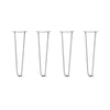 DIY Hairpin Legs Hairpin Legs 20" / Grey / 1/2" Hairpin Legs Set of 4, 2-Rod Design - Grey Powder Coated Finish