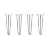 DIY Hairpin Legs Hairpin Legs 20" / Grey / 1/2" Hairpin Legs Set of 4, 3-Rod Design - Grey Powder Coated Finish